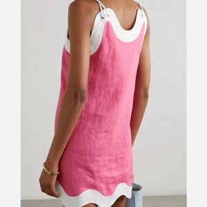 Staud Renata Linen Dress, pink, size XS